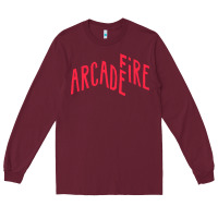 Burgundy Arcade Fire Long Sleeve Tee - linhVisuals