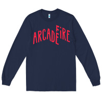 Navy Arcade Fire Long Sleeve Tee - linhVisuals