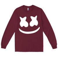 Burgundy mello face Long Sleeve Tee - linhVisuals