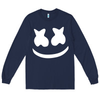 Navy mello face Long Sleeve Tee - linhVisuals
