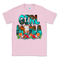 Bubblegum Pink Girl Mama Flowers Cow Classic Tee - CowCowDesign