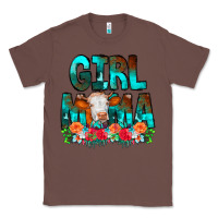 Chestnut Girl Mama Flowers Cow Classic Tee - CowCowDesign