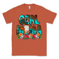 Copper Girl Mama Flowers Cow Classic Tee - CowCowDesign