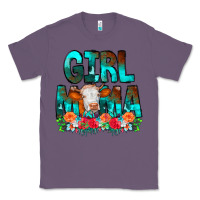 Lavender Girl Mama Flowers Cow Classic Tee - CowCowDesign