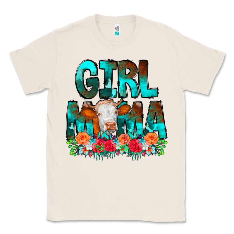 Girl Mama Flowers Cow Classic Tee by CowCowDesign | Teevron