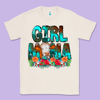 Girl Mama Flowers Cow Classic Tee Designed By Cowcowdesign