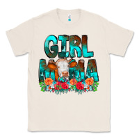Natural Girl Mama Flowers Cow Classic Tee - CowCowDesign
