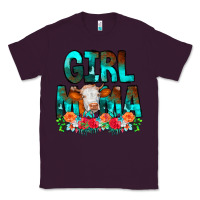 Plum Girl Mama Flowers Cow Classic Tee - CowCowDesign