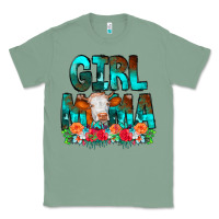Sage Girl Mama Flowers Cow Classic Tee - CowCowDesign