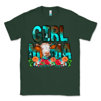 Sports Green Girl Mama Flowers Cow Classic Tee - CowCowDesign