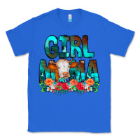 True Royal Girl Mama Flowers Cow Classic Tee - CowCowDesign