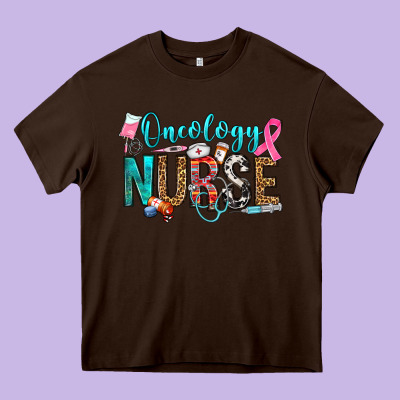 Oncology Nurse Heavy Core Tee Designed By Oliviacreatesart