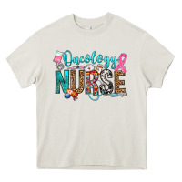 Cream oncology nurse Heavy Core Tee - OliviaCreatesArt