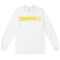 White the houston sabercats Long Sleeve Tee - linhVisuals