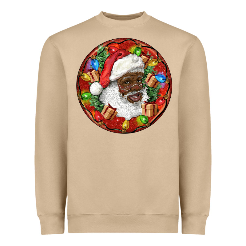 Black Santa Christmas Heavyweight Sweatshirt by RanaPortraitStore | Teevron