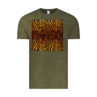 Vintage Olive tiger seamless pattern Vintage Tee - BundleAndBundleShop
