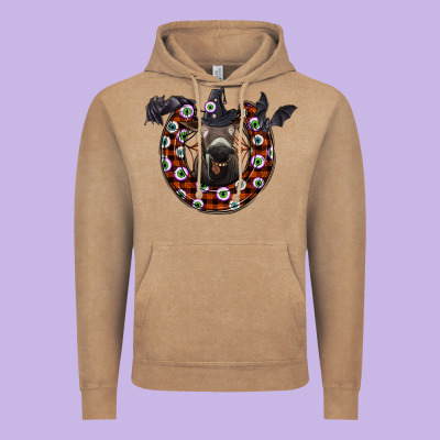 Halloween Donkey Vintage Hoodie Designed By Sublimationcraftshop