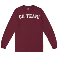 Burgundy go team! Long Sleeve Tee - linhVisuals