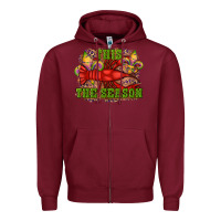 Burgundy mardi gras this the season crawfish fleur de lis Zipper Hoodie - RanaPortraitStore