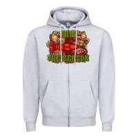 Heather Grey mardi gras this the season crawfish fleur de lis Zipper Hoodie - RanaPortraitStore