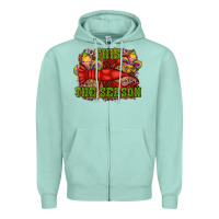 Seafoam mardi gras this the season crawfish fleur de lis Zipper Hoodie - RanaPortraitStore