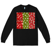 Black summer fruits Long Sleeve Tee - CowhideDigitalArt