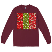 Burgundy summer fruits Long Sleeve Tee - CowhideDigitalArt