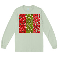 Matcha summer fruits Long Sleeve Tee - CowhideDigitalArt