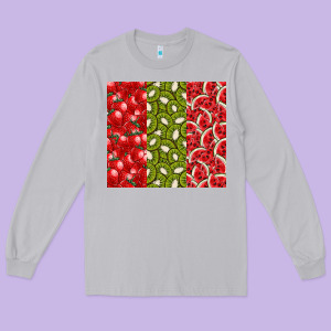 Summer Fruits Long Sleeve Tee Designed By Cowhidedigitalart
