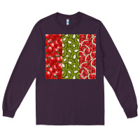 Plum summer fruits Long Sleeve Tee - CowhideDigitalArt