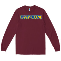 Burgundy capcom Long Sleeve Tee - linhVisuals