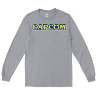 Heather Grey capcom Long Sleeve Tee - linhVisuals