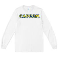 White capcom Long Sleeve Tee - linhVisuals