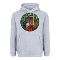 Heather Grey Longhorn Cow Christmas Heavyweight Hoodie - RanaPortraitStore