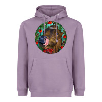 Lavender Longhorn Cow Christmas Heavyweight Hoodie - RanaPortraitStore