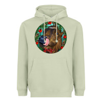 Matcha Longhorn Cow Christmas Heavyweight Hoodie - RanaPortraitStore