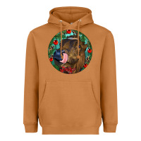 Meerkat Longhorn Cow Christmas Heavyweight Hoodie - RanaPortraitStore