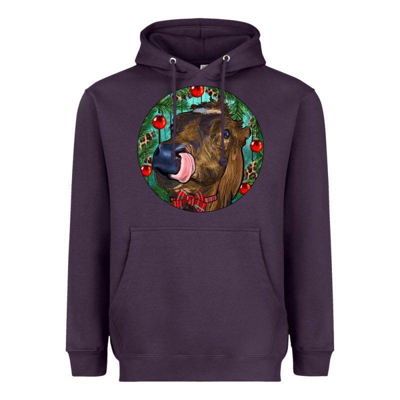 Longhorn Cow Christmas Heavyweight Hoodie by RanaPortraitStore | Teevron