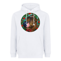 White Longhorn Cow Christmas Heavyweight Hoodie - RanaPortraitStore
