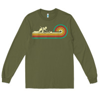 Army Green curler sliding curling stone retro curling Long Sleeve Tee - linhVisuals
