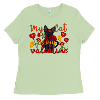 Matcha my cat is my valentine valentine's day Ladies Tee - FaDigitalArtStudio