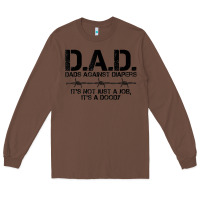 Chestnut d.a.d. dads against diapers men's humor funny t shirt Long Sleeve Tee - linhVisuals