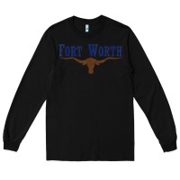 Black vintage fort worth texas flag men women kids Long Sleeve Tee - linhVisuals