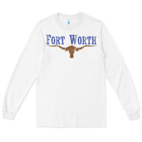 White vintage fort worth texas flag men women kids Long Sleeve Tee - linhVisuals