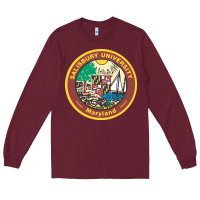 Burgundy salisbury university vectorized Long Sleeve Tee - linhVisuals