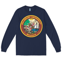 Navy salisbury university vectorized Long Sleeve Tee - linhVisuals
