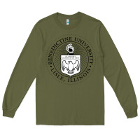 Army Green Benedictine University Long Sleeve Tee - linhVisuals