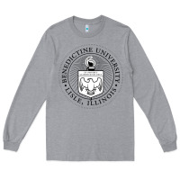 Heather Grey Benedictine University Long Sleeve Tee - linhVisuals