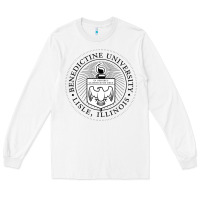 White Benedictine University Long Sleeve Tee - linhVisuals