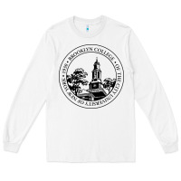 White Brooklyn College Long Sleeve Tee - linhVisuals